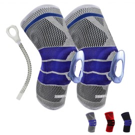 Canotagio Par de Rodillera Deportiva Acolchadas con Gel. Rodilleras de Compresión Manga para Pierna. Rodilleras Crossfit Soporte para Prevención y... 