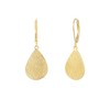 VTSKAIIE 14K Hammered Gold Vintage Teardrop Dangle Leverback Earrings for