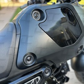 Decal Concepts Body Panel Washer Decal Overlay Kit for Honda Grom (2022-2023) (Black Carbon Fiber)