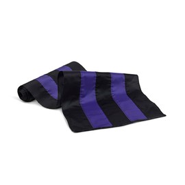 Memorial Nylon Bunting. Made in America by Old Glory Bunting. 5 Stripe Black and Purple Mourning Funeral Bunting - 36 inches wide x 10 yards long.