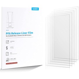 ELEGOO 5PCS PFA Release Liner Film for Mars 3 and Mars 3 Pro, 146x195mm with 0.127mm Thickness and Stronger Release Functionality,Compatible with Mono 2
