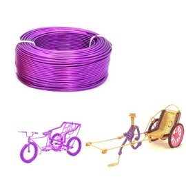 HIGHROCK 30M Aluminum Craft Wire, Bendable Aluminum Wire for Crafting Wire Soft DIY Metal Craft Art Wire (1mm/18 Gauge, Purple)