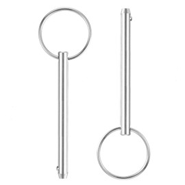 sourcing map 2Pcs 6.3mmx59mm Quick Release Pins, 316 Stainless Steel Marine Hardware for Marine Mountain Seat, Ship Outfitting, Shipbuilding, Silver
