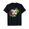 Smiling Pitbull in White - Day of the Dead Sugar