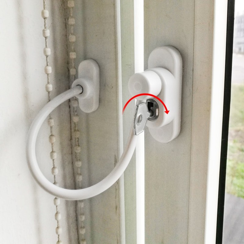 Keyohome Pack of 4 Window Door Restrictor Security Lock Child