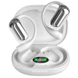 ND NEXT DESTINATION Wireless Bluetooth Headphones V5.4 Bone Conduction Headphones Open Ear (White)