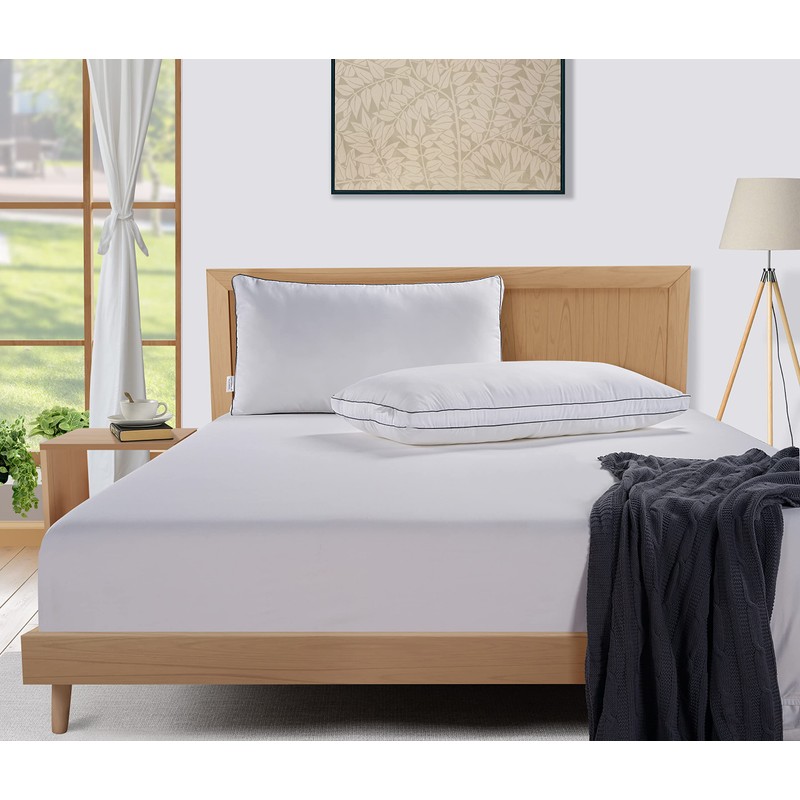 Lane Linen King Size Pillows Set of 2 - Medium