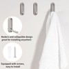 MOROBOR Elliptical Foldable Wall Hook, Zinc Alloy Foldable Invisible Non-Slip