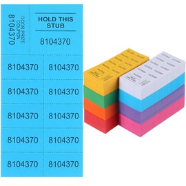 Kosiz 1000 Sheets Raffle Tickets with 10 Bid Numbers Per Sheet Colored Raffle Tickets Sheets for Chinese Auction Basket Auction Silent Auction Church Events(Dark Color)