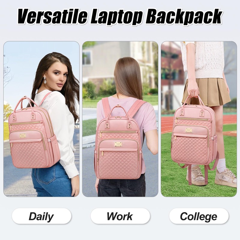 Tealari Laptop Backpack for Women,15.6 Inch Laptop Backpack for Work,Water