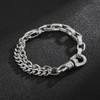 ULLMYYL Masculine Stainless Steel Cuban Chain Bracelet for Men