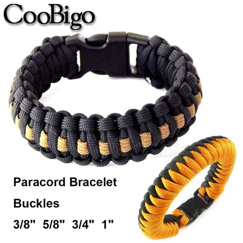 32 Pack Contoured Paracord Buckles, 3/8 Inch, 5/8 Inch, 3/4
