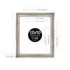 12x10 Silver Ornate Photo Frame With White Mat For 10x8