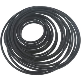 20 Pcs Black Recorder Rubber Belts 1.5mm Round Cassette Recorder Repair Maintenance Belt Video Accessories Cassette Belt Replacement Round Tape Decks CD for Tape Players Stereo System Components