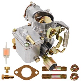 Carburetor 34 PICT-3 for VW Beetles Super Beetles 1971-1979 Dual Port 1600cc Engine 12V Air Cooled Type 1 Engines Automatic Choke Thing Karmann Ghia Squareback Transporte OEM#113129031K, 98-1289-B