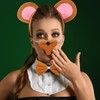 HICARER Norme Animal Costume Set Mouse Nose Tail and Bow