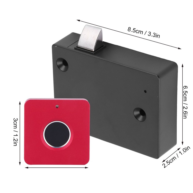 Home Smart Fingerprint Lock Aluminum Alloy Cabinet Electric Small Lock