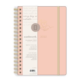 Southworth Planner (January 2022-December 2022), 7" x 9.25", Cashmere Heart In Hand, Premium 28#/105 gsm Paper, Medium Twin Wire (91423)