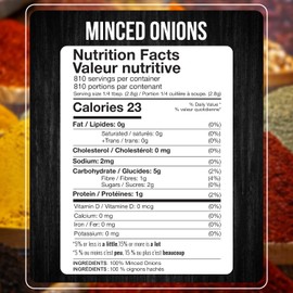 Fresh Finest Culinary Dried Minced Onion Flakes 320G (11.28oz)