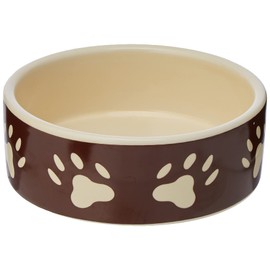 Trixie-24531 Ceramic Bowl 0.3l / 12cm, Assorted Colors (brown / yellow)