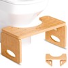 Beinilai Foldable Toilet Stool,7 Inches Poop Stool for Bathroom,Bamboo Toilet