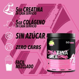Creatina  Colágeno Suplemento Monohidratada Heragen 500g                                                                                              