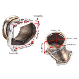 Turbo Downpipe Flange Turbo Down Pipe 5 Bolt 2 5 Inch Adapter Fit GT25 GT28 T25 T28 Turbine Housing