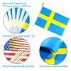 Newperlite Sweden Stick Flag Swedish Small Mini Hand Held Flags