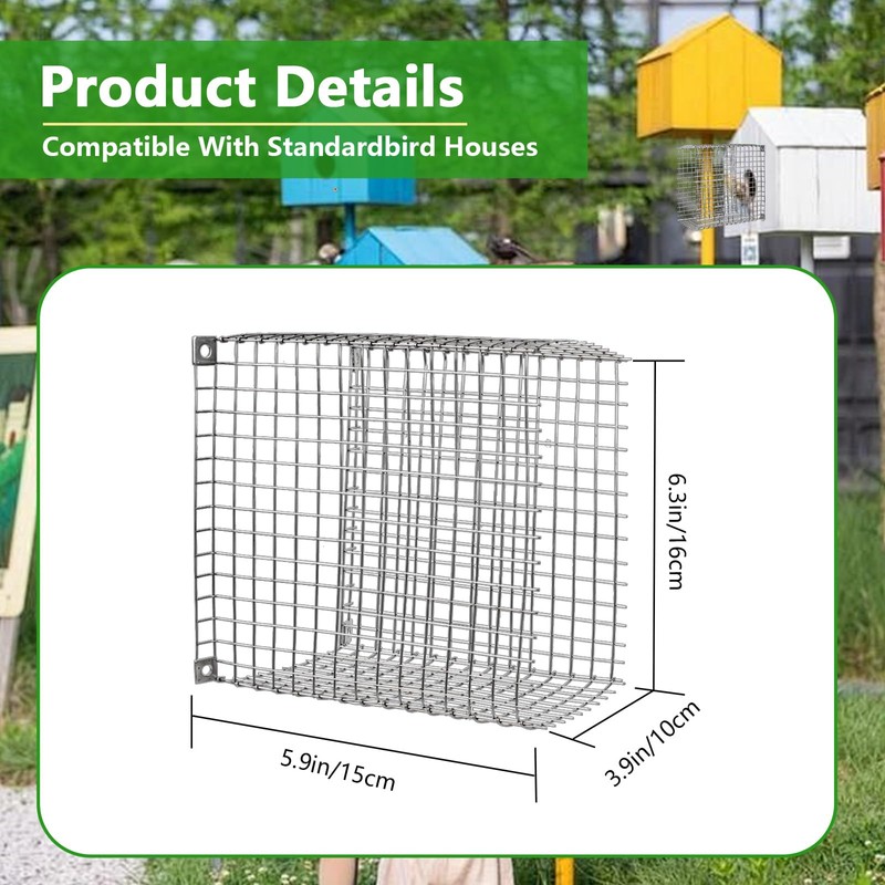 Tryly 2Pcs Bluebird House Protector Guards, Stainless Bird House Entrance,Designed
