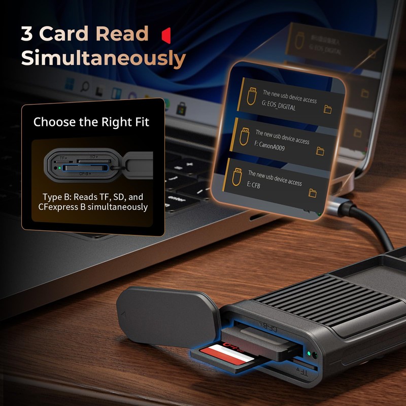 SMALLRIG Multifunctional Card Reader & Card Holder (CFexpress Type B)