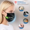 1000 pcs Black Disposable Masks, 3 Ply Breathable Face Masks