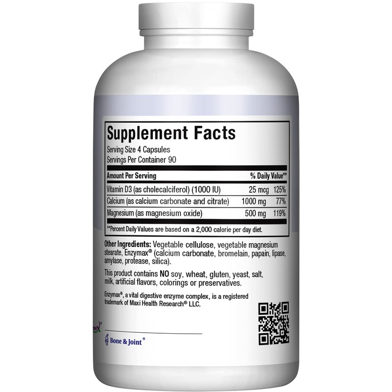 Maxi Health Calcium 1000 mg Supplement with Vitamin D3 (1000