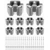 QWORK® 5 Piece Mop Broom Holder, Mop Holder Wall Mounted,