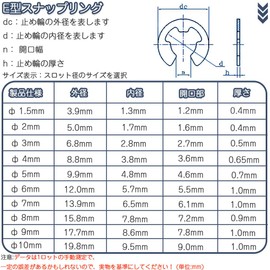 TBDBNR E-Type Snap Ring, E-Type Retaining Ring, 120-Piece Set E-Clip, Retaining Snap Ring, 304 Stainless Steel, Durable, Oil-Resistant, Circlip Kit, 10 Sizes M1.5/M2/M3/M4/M5/M5/M6/M7/M8/M9/M10, Multi-functional, Repair, For Fixing Parts, For Springs, Sh