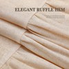 XOGUIBO Farmhouse Shower Curtain with Ruffle Hem Linen Beige Shower