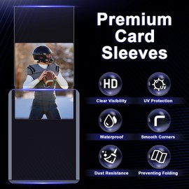 BESARME 440 Card Sleeves Top Loads for Cards,3" x 4" Baseball Card Sleeves Protectors Sports Card Holder for Trading Card (240 Hard Sleeves + 200 Clear Sleeves)