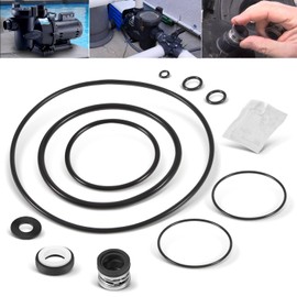 O-Ring Rebuild Repair Kit for Jandy Zodiac FHPF FHPM FloPro & VS FloPro Pool Pump, including Diffuser/Impeller/Backplate/Tail Piece Union/Trap Lid/Drain Plug O-Rings, Water Slinger, PS-3890 Shaft Seal