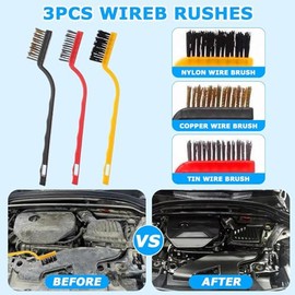 MCSWSEE 8PCS Brochas para Detallado Automotriz, Cepilos para Detalles de Coche, Kit de Limpieza para Auto Multifuncional para la Limpieza de Decoracio