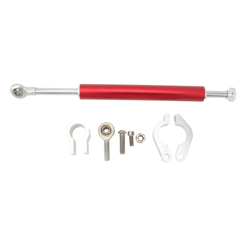 Motorcycle Steering Damper, 13in Universal Aluminum Motorcycle Steering Damper Stabilizer,