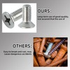 Kewucn 4 PCS Stainless Steel Brake Disc Rotor Screws for