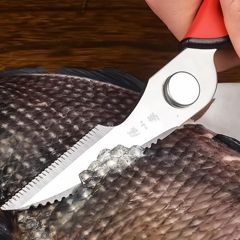 ZHANG XIAO QUAN SINCE 1628 8-in-1 Multi-Function Kitchen Scissors, 30Cr13