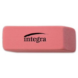 Integra 36522 Pencil Eraser, Beveled End, Medium, 4/5-Inch x2-Inch x2/5-Inch, Pink