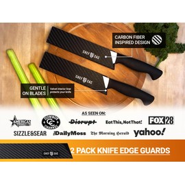 Chef Sac Knife Edge Guards | Universal Knife Cover & Professional Knife Protector | Durable BPA-Free ABS Plastic Knife Guards | Gentle Non-Scratch Felt Lining Chef Knife Sheath (10-Pack)