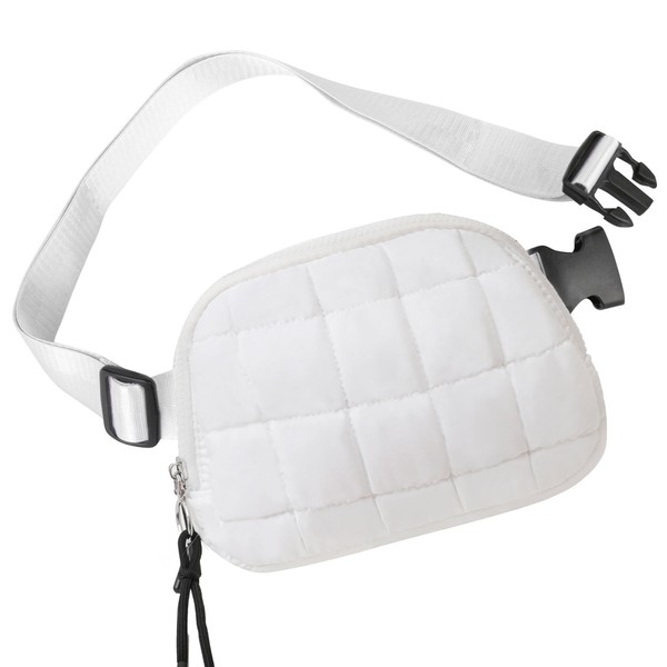 Carfond Quilted Puffer Belt Bag, Everywhere Waist Fanny Packs, Lightweight
