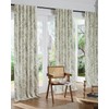 jinchan Blackout Linen Blend Curtains Floral Curtains for Living Room