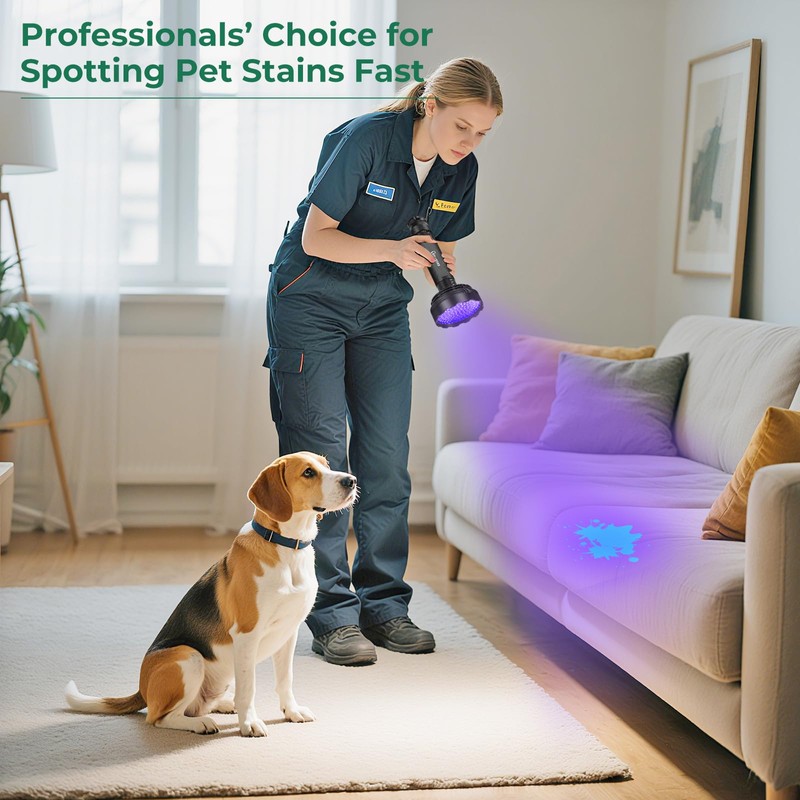 ESCO LITE Blacklight Flashlight 128 LED UV Flashlight, Upgraded Bright