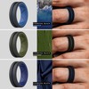 ThunderFit Anillos de boda de silicona para hombre, línea media