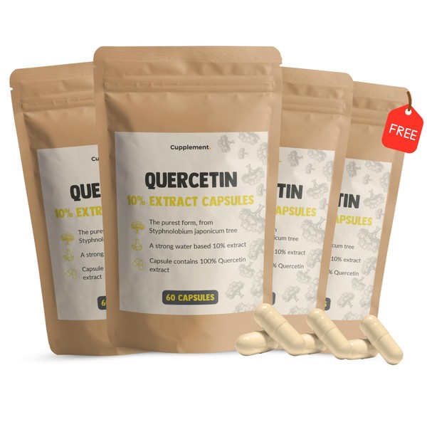 Cupplement - 4 Bags Quercetin Extract 60 Capsules - Free
