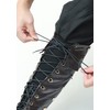 FURPHI Pirate Boot Covers with Studs Medieval Renaissance PU Leather