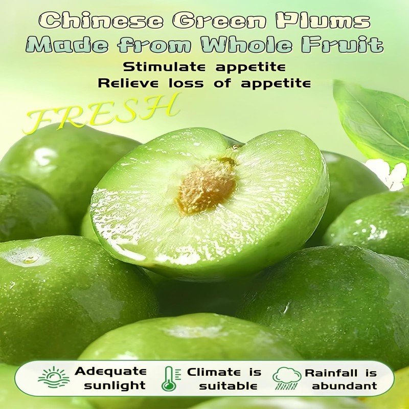 6.4oz Sweet and Sour Dried Plums, Plum meat，Asia Crack Seed